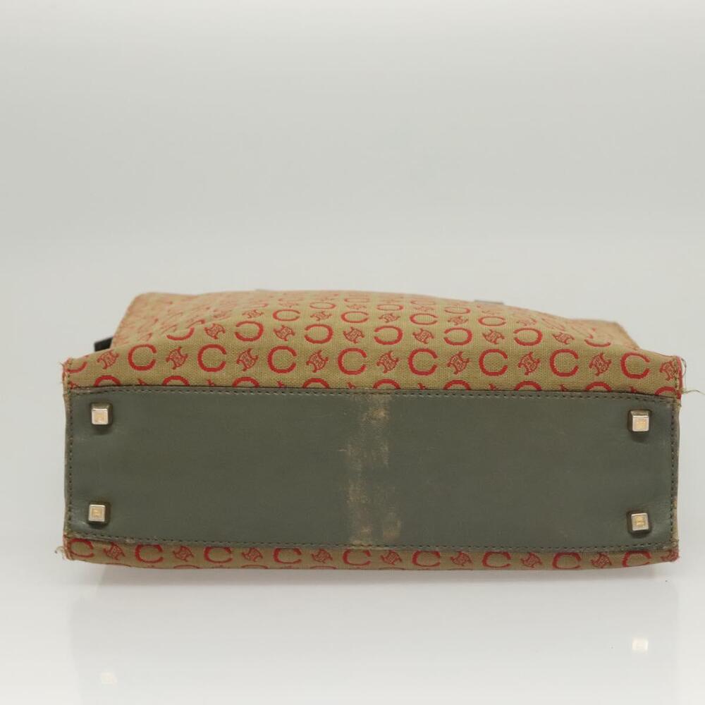 CELINE C Macadam Canvas Hand Bag Beige Gold - Picture 9 of 12